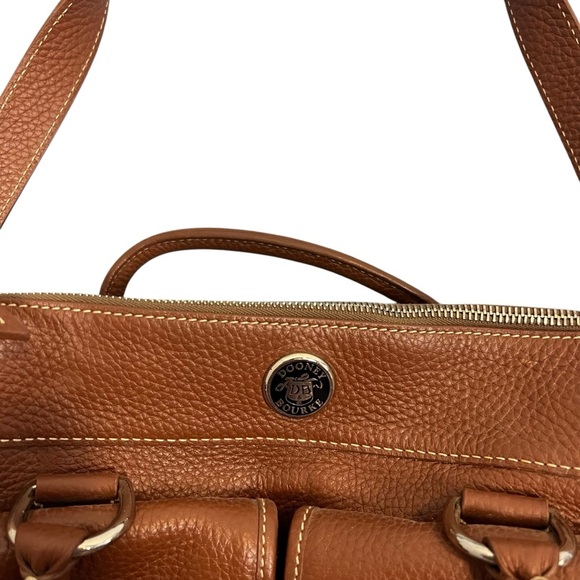 Dooney and Bourke Medium Brown Two Pocket Satchel - Picture 5 of 13